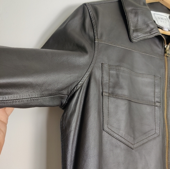 Jakett Women's Hayden Waxed Leather Jacket Dark Brown Medium - Picture 9 of 17